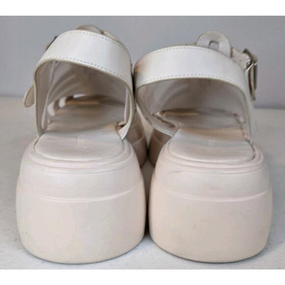 Chunky Platform Sandals Gladiator Straps Cream Sz 9.5 COUTGO Lug Sole 2.75"heel - Picture 4 of 8